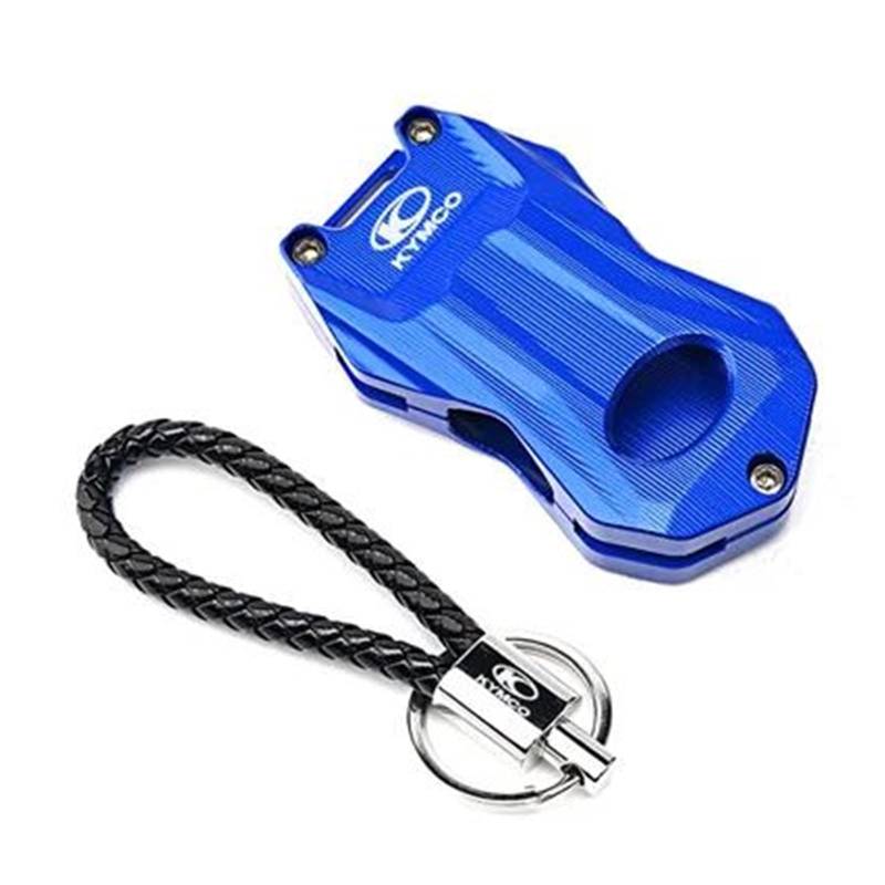 SchlüSselgehäUse Motorrad Schlüssel Abdeckung Fall Shell Schlüssel Schutz Keychain Schlüssel Fall Für KYMCO RKS150 Racing150 KRV180(Blue 2) von TAOBOZI