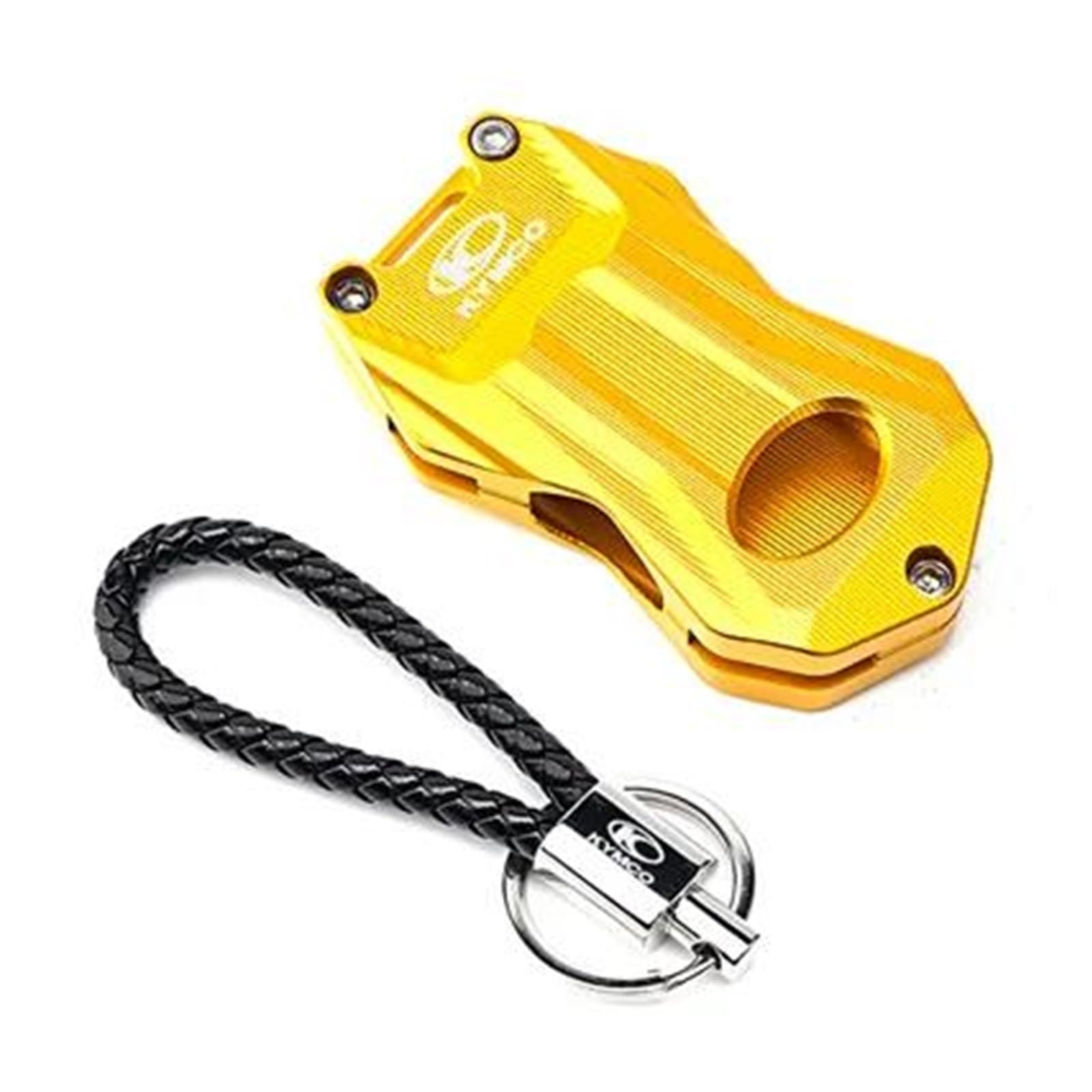 SchlüSselgehäUse Motorrad Schlüssel Abdeckung Fall Shell Schlüssel Schutz Keychain Schlüssel Fall Für KYMCO RKS150 Racing150 KRV180(Gold 2) von TAOBOZI