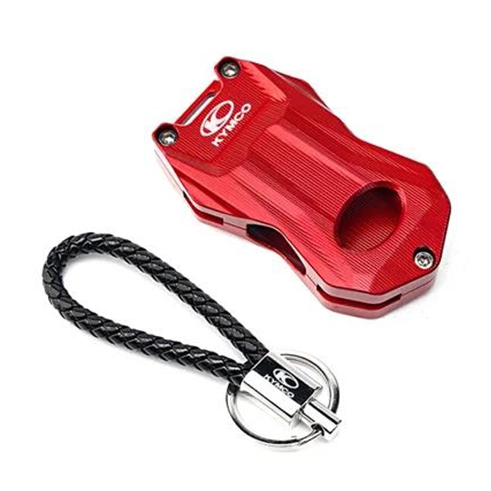 SchlüSselgehäUse Motorrad Schlüssel Abdeckung Fall Shell Schlüssel Schutz Keychain Schlüssel Fall Für KYMCO RKS150 Racing150 KRV180(Red 2) von TAOBOZI