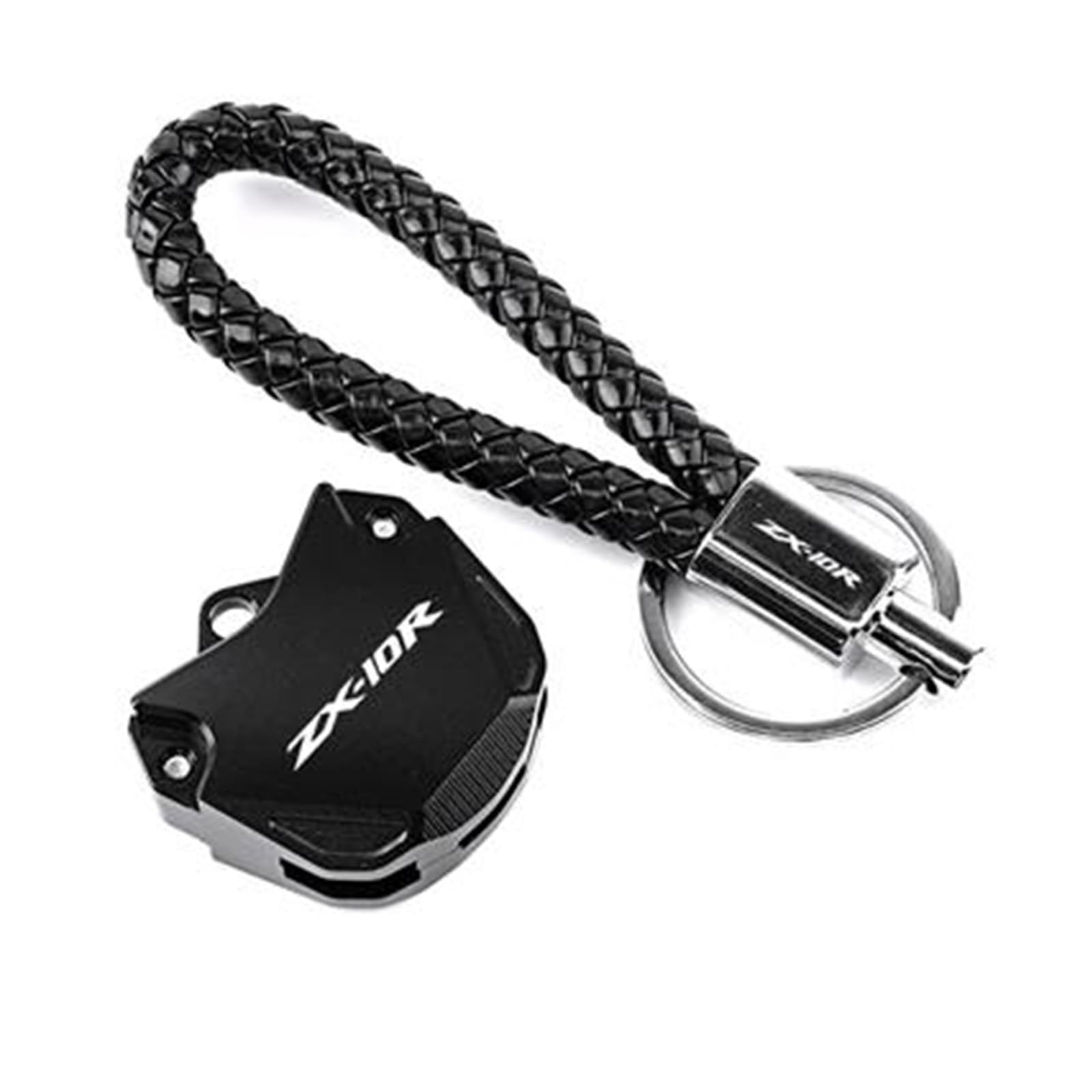 SchlüSselgehäUse Motorrad Schlüssel Abdeckung Fall Shell Schlüssel Schutz Keychain Schlüssel Fall Für Ka&wasaki Ninja ZX10R ZX-10R(Black2) von TAOBOZI