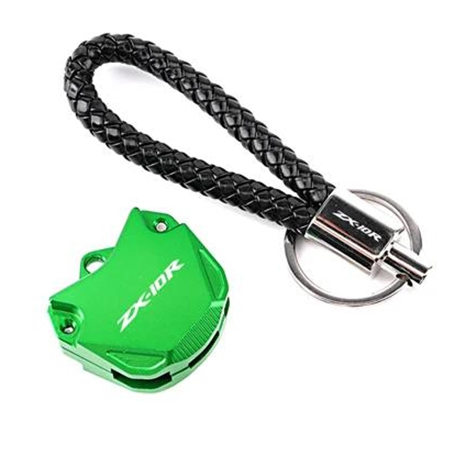 SchlüSselgehäUse Motorrad Schlüssel Abdeckung Fall Shell Schlüssel Schutz Keychain Schlüssel Fall Für Ka&wasaki Ninja ZX10R ZX-10R(Green2) von TAOBOZI