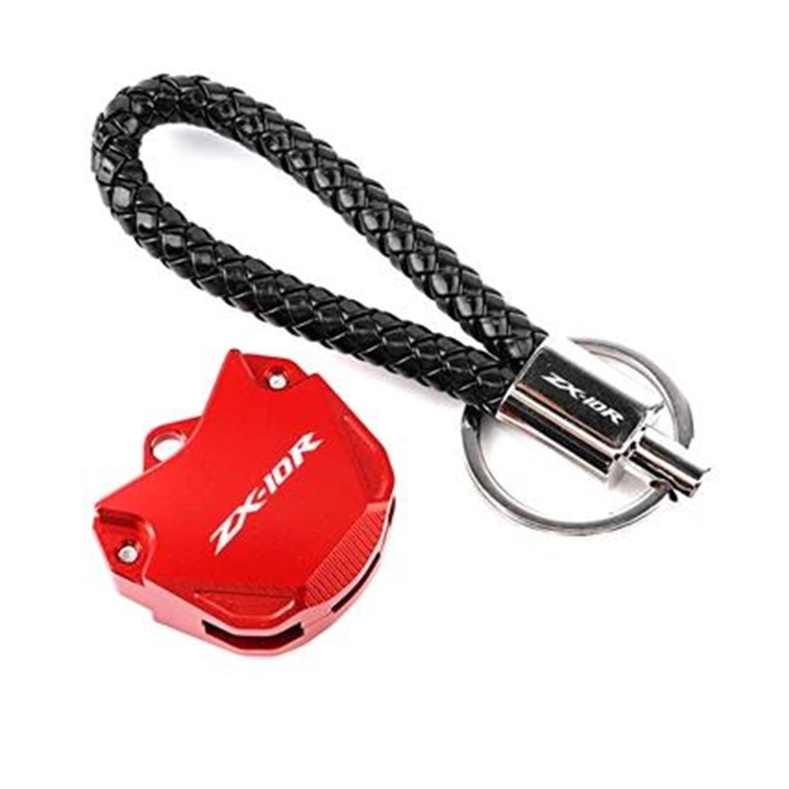 SchlüSselgehäUse Motorrad Schlüssel Abdeckung Fall Shell Schlüssel Schutz Keychain Schlüssel Fall Für Ka&wasaki Ninja ZX10R ZX-10R(Red2) von TAOBOZI