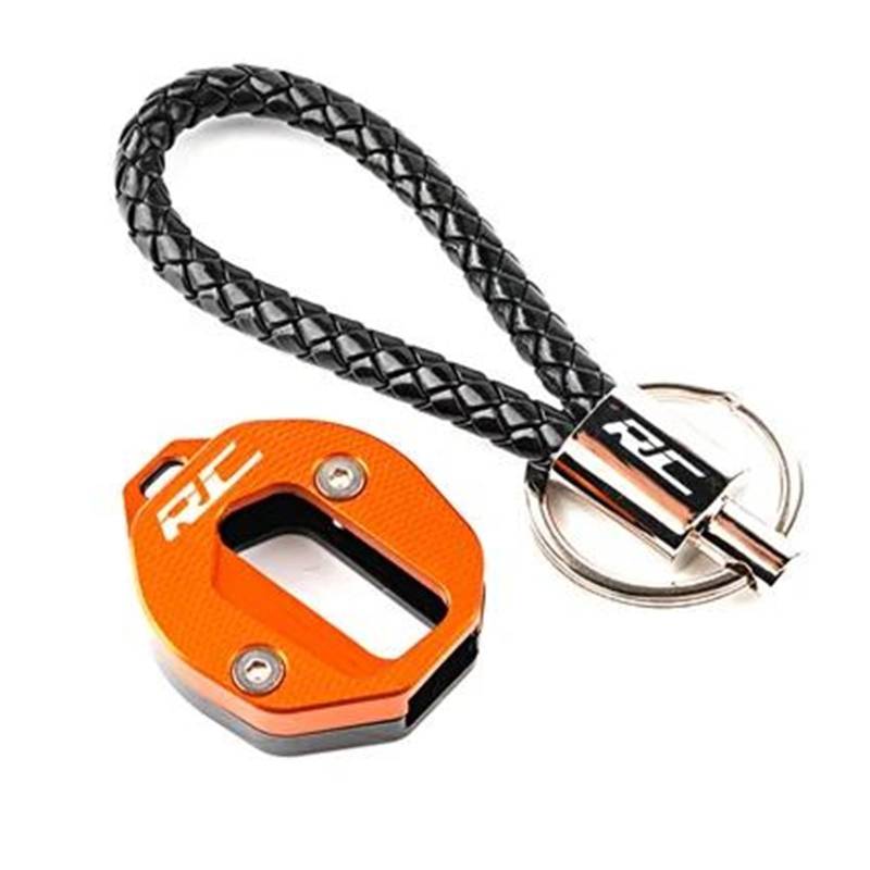 SchlüSselgehäUse Motorrad Schlüssel Abdeckung Fall Shell Schlüssel Schutz Keychain Schlüssel Fall Für Kt RC250 RC390 RC200 RC125(Orange2) von TAOBOZI