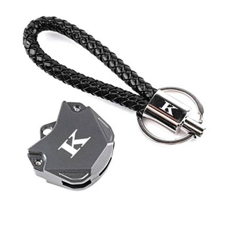 SchlüSselgehäUse Motorrad Schlüssel Abdeckung Fall Shell Schlüssel Schutz Keychain Schlüssel Fall Für Ninja 650 ZX6R 400 1000SX(Gray2) von TAOBOZI