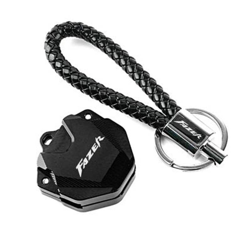 SchlüSselgehäUse Motorrad Schlüssel Abdeckung Fall Shell Schlüssel Schutz Keychain Schlüssel Fall Für YAM&AHA FAZER FZ6 FZ6R FZ1 FZ8(Black 2) von TAOBOZI