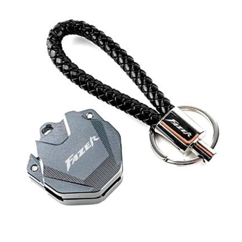 SchlüSselgehäUse Motorrad Schlüssel Abdeckung Fall Shell Schlüssel Schutz Keychain Schlüssel Fall Für YAM&AHA FAZER FZ6 FZ6R FZ1 FZ8(Gray 2) von TAOBOZI