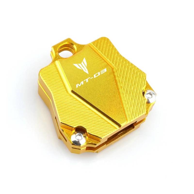 SchlüSselgehäUse Motorrad Schlüssel Abdeckung Fall Shell Schlüssel Schutz Keychain Schlüssel Fall Für YAM&AHA MT03 MT-03(Gold) von TAOBOZI