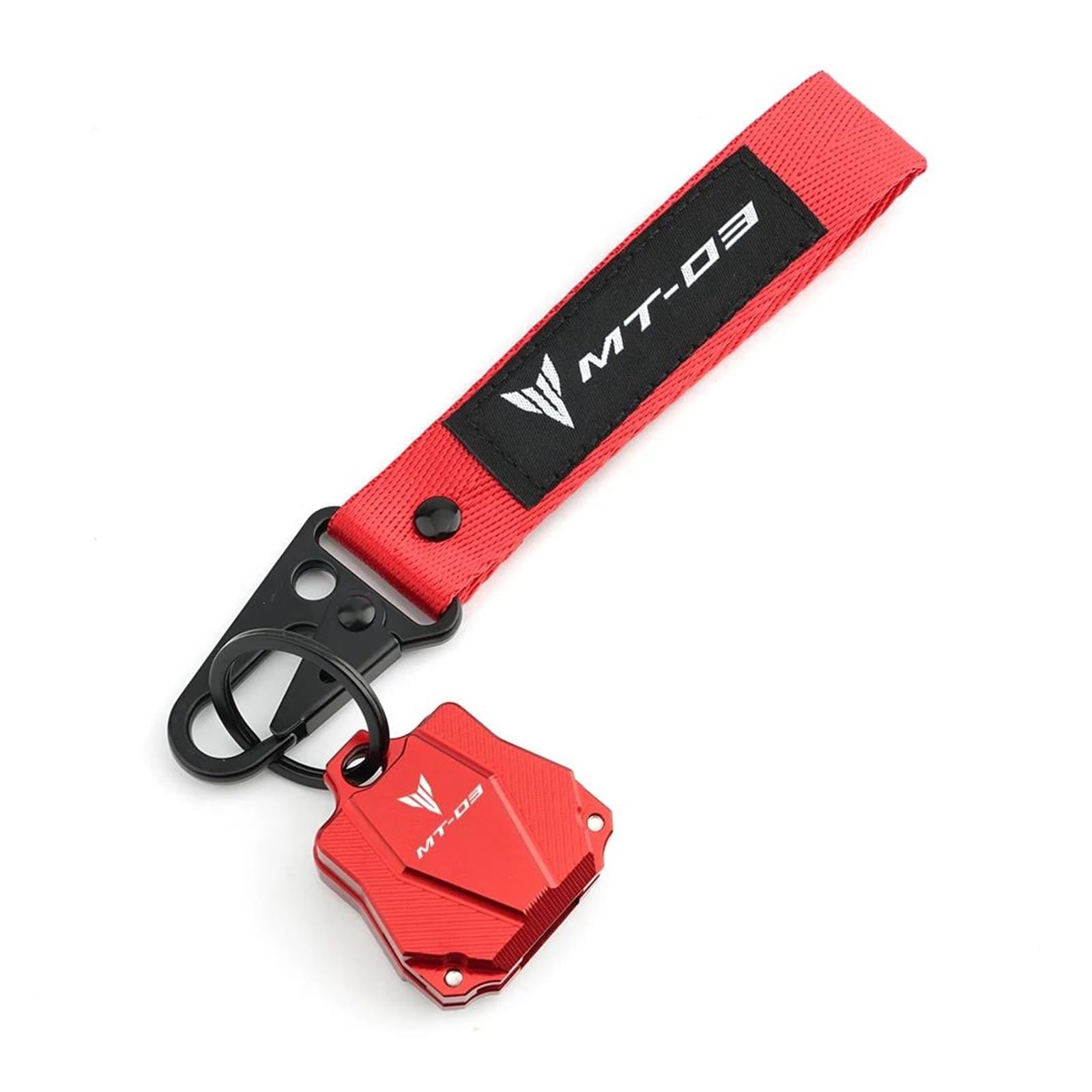 SchlüSselgehäUse Motorrad Schlüssel Abdeckung Fall Shell Schlüssel Schutz Keychain Schlüssel Fall Für YAM&AHA MT03 MT-03(RED2) von TAOBOZI