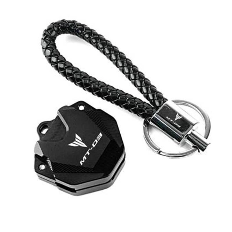 SchlüSselgehäUse Motorrad Schlüssel Abdeckung Fall Shell Schlüssel Schutz Keychain Schlüssel Fall Für YAM&AHA MT03 MT-03 Mt03(Black2) von TAOBOZI