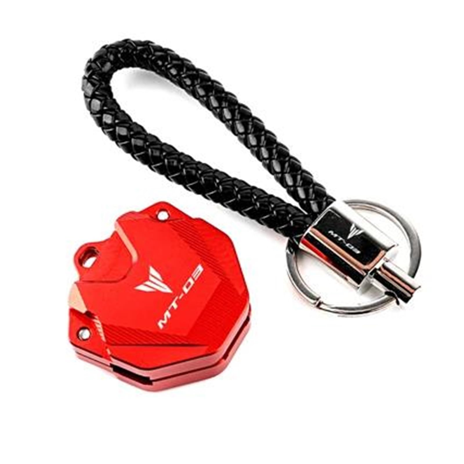 SchlüSselgehäUse Motorrad Schlüssel Abdeckung Fall Shell Schlüssel Schutz Keychain Schlüssel Fall Für YAM&AHA MT03 MT-03 Mt03(Red2) von TAOBOZI