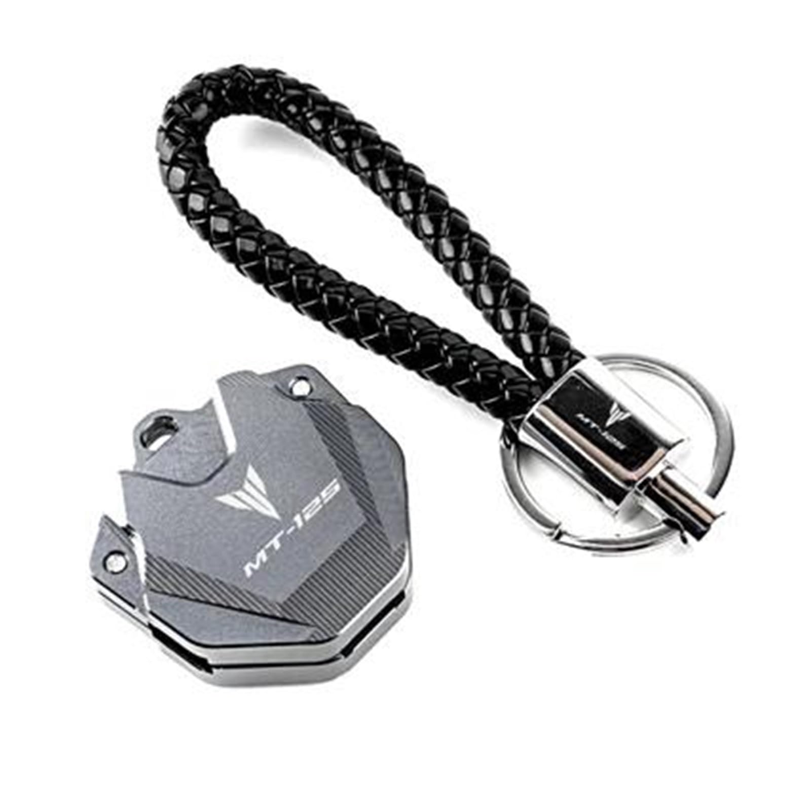 SchlüSselgehäUse Motorrad Schlüssel Abdeckung Fall Shell Schlüssel Schutz Keychain Schlüssel Fall Für YAM&AHA MT125 MT-125(Gray2) von TAOBOZI