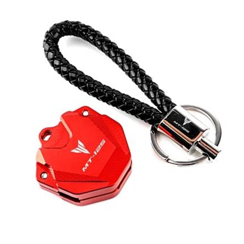 SchlüSselgehäUse Motorrad Schlüssel Abdeckung Fall Shell Schlüssel Schutz Keychain Schlüssel Fall Für YAM&AHA MT125 MT-125(Red2) von TAOBOZI