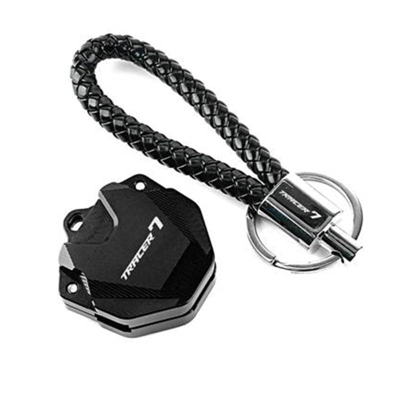 SchlüSselgehäUse Motorrad Schlüssel Abdeckung Fall Shell Schlüssel Schutz Keychain Schlüssel Fall Für YAM&AHA Tracer7 Tracer 7GT(Black2) von TAOBOZI