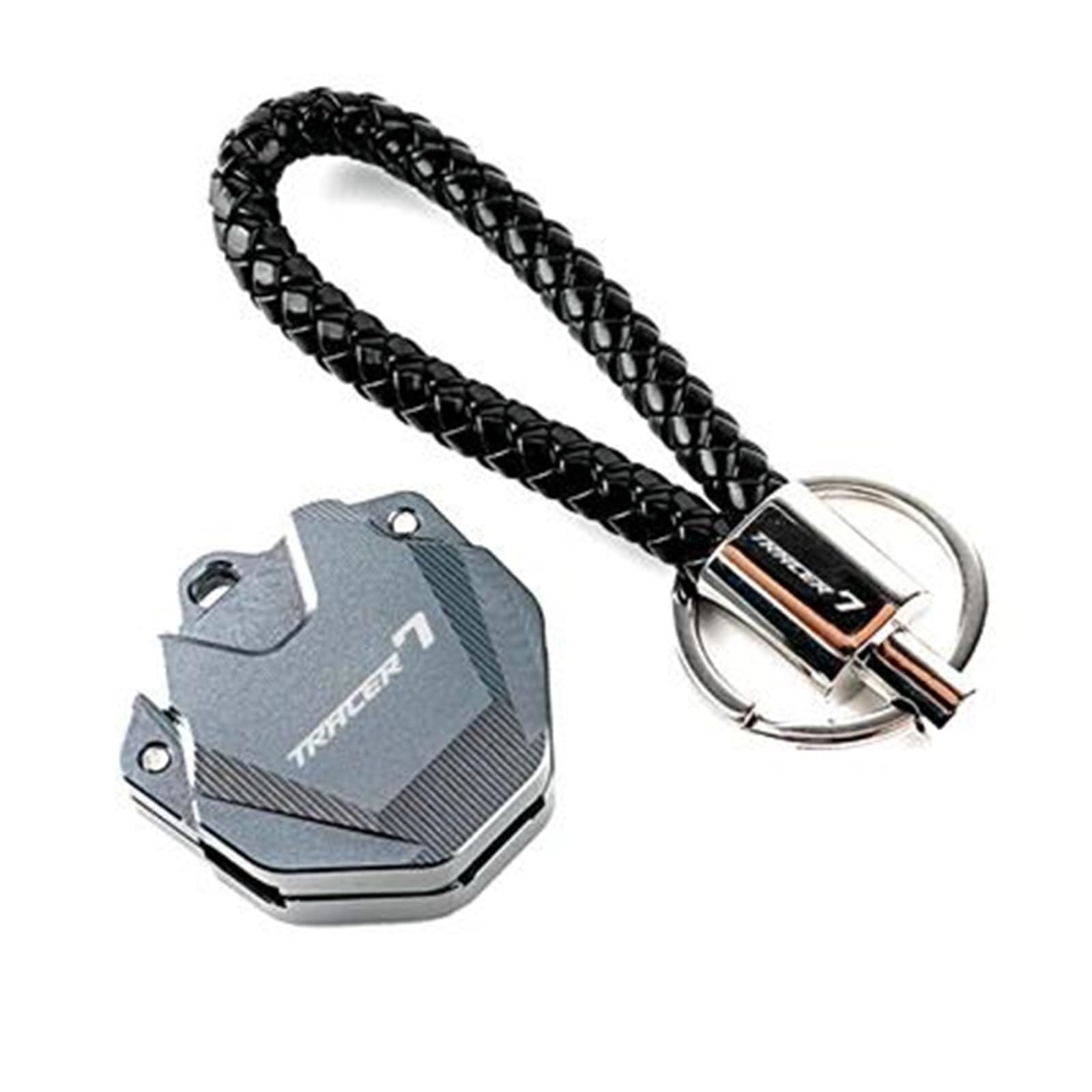 SchlüSselgehäUse Motorrad Schlüssel Abdeckung Fall Shell Schlüssel Schutz Keychain Schlüssel Fall Für YAM&AHA Tracer7 Tracer 7GT(Gray2) von TAOBOZI