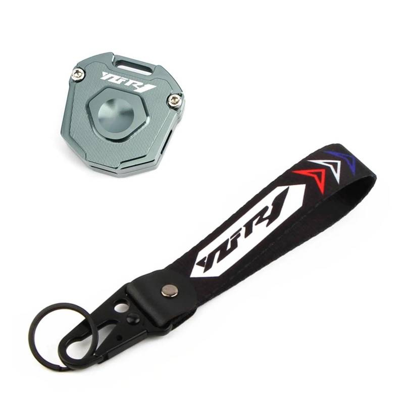 SchlüSselgehäUse Motorrad Schlüssel Abdeckung Fall Shell Schlüssel Schutz Keychain Schlüssel Fall Für YAM&AHA YZFR1 YZF-R1 YZF R1(Gray2) von TAOBOZI