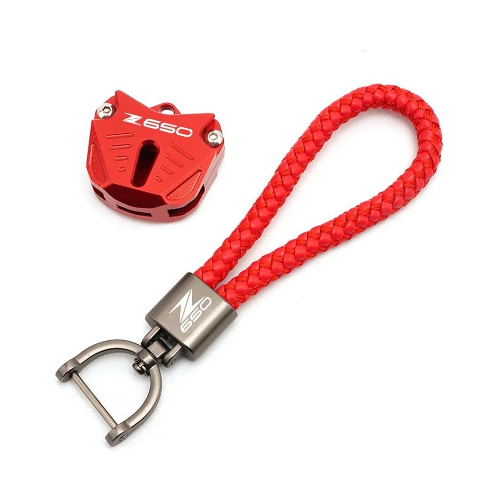 SchlüSselgehäUse Motorrad Schlüssel Abdeckung Fall Shell Schlüssel Schutz Keychain Schlüssel Fall Für Z650 ABS(Red2) von TAOBOZI