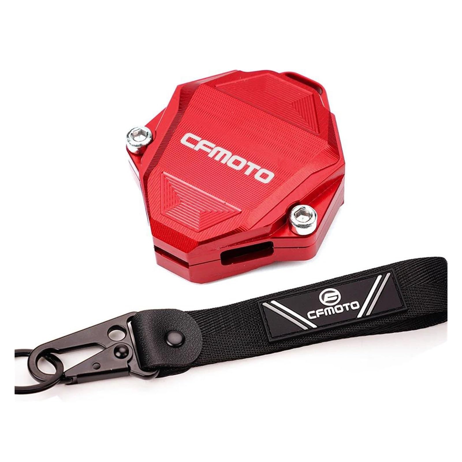 SchlüSselgehäUse Motorrad Schlüssel Abdeckung Fall Shell Schlüsselbund Schlüsselbund Für CFMOTO MT800 700CL-X 250SR 450SR MY22 CLX700(Red2) von TAOBOZI