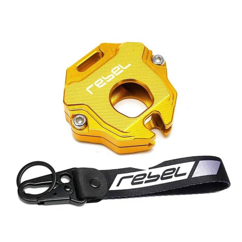 SchlüSselgehäUse Motorrad Schlüssel Fall Abdeckung Schlüssel Shell Schlüsselring Keychain Für H&ONDA Rebel CM1100 Rebel 1100 1100T DCT(Gold2) von TAOBOZI