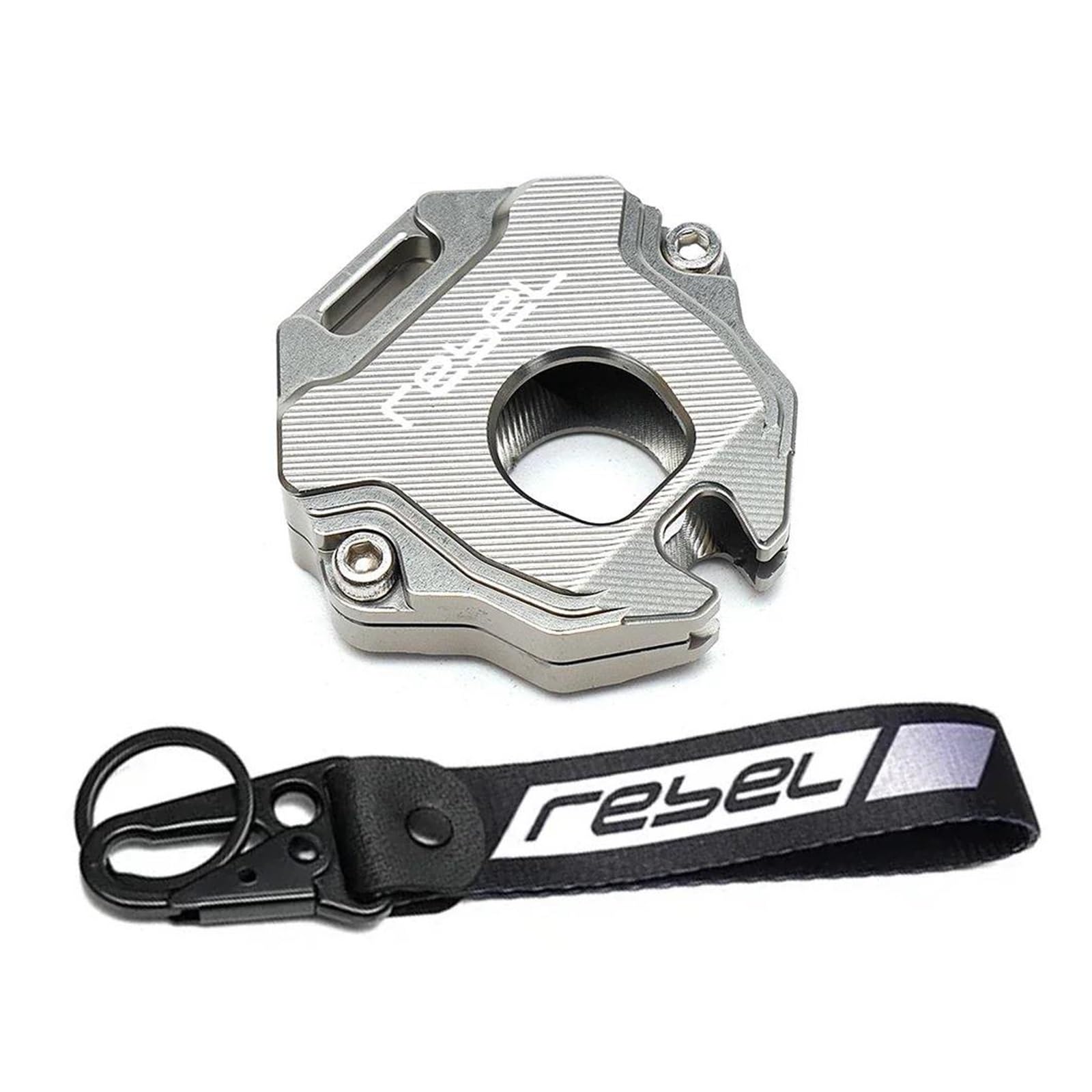 SchlüSselgehäUse Motorrad Schlüssel Fall Abdeckung Schlüssel Shell Schlüsselring Keychain Für H&ONDA Rebel CM1100 Rebel 1100 1100T DCT(Gray2) von TAOBOZI