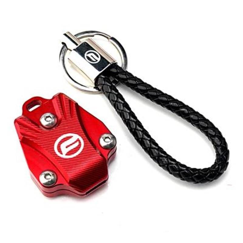 SchlüSselgehäUse Schlüssel Abdeckung Fall Shell Schlüssel Schutz Keychain Für CFMOTO CF650 650NK 400NK 250NK 400GT 650MT(Red2) von TAOBOZI