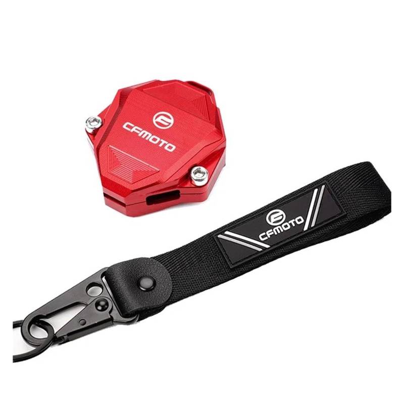 SchlüSselgehäUse Schlüsselabdeckung Hülle Shell Schlüsselschutz Schlüsselanhänger Schlüsseletui Für CFMOTO MT800 CLX700 250SR 450SR 700CL-X(Red2) von TAOBOZI