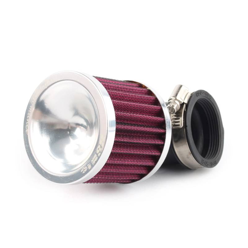 TAOTT Universal 90 Grad 90° Motorrad Luftreiniger Ansaugfilter passend für Bobber Chopper Cruiser 45 mm - 48 mm Innendurchmesser Rohrfilter (Farbe: Silber) von TAOTT