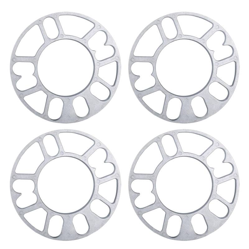 4st Autos Spurverbreiterungen, 4/5 Löcher Rad Distanzscheiben, Universal Radabstandshalter Unterlegscheiben Platte, Aluminium Legierung Distanzscheiben Scheibe (3 mm) von TAOZHUGONG