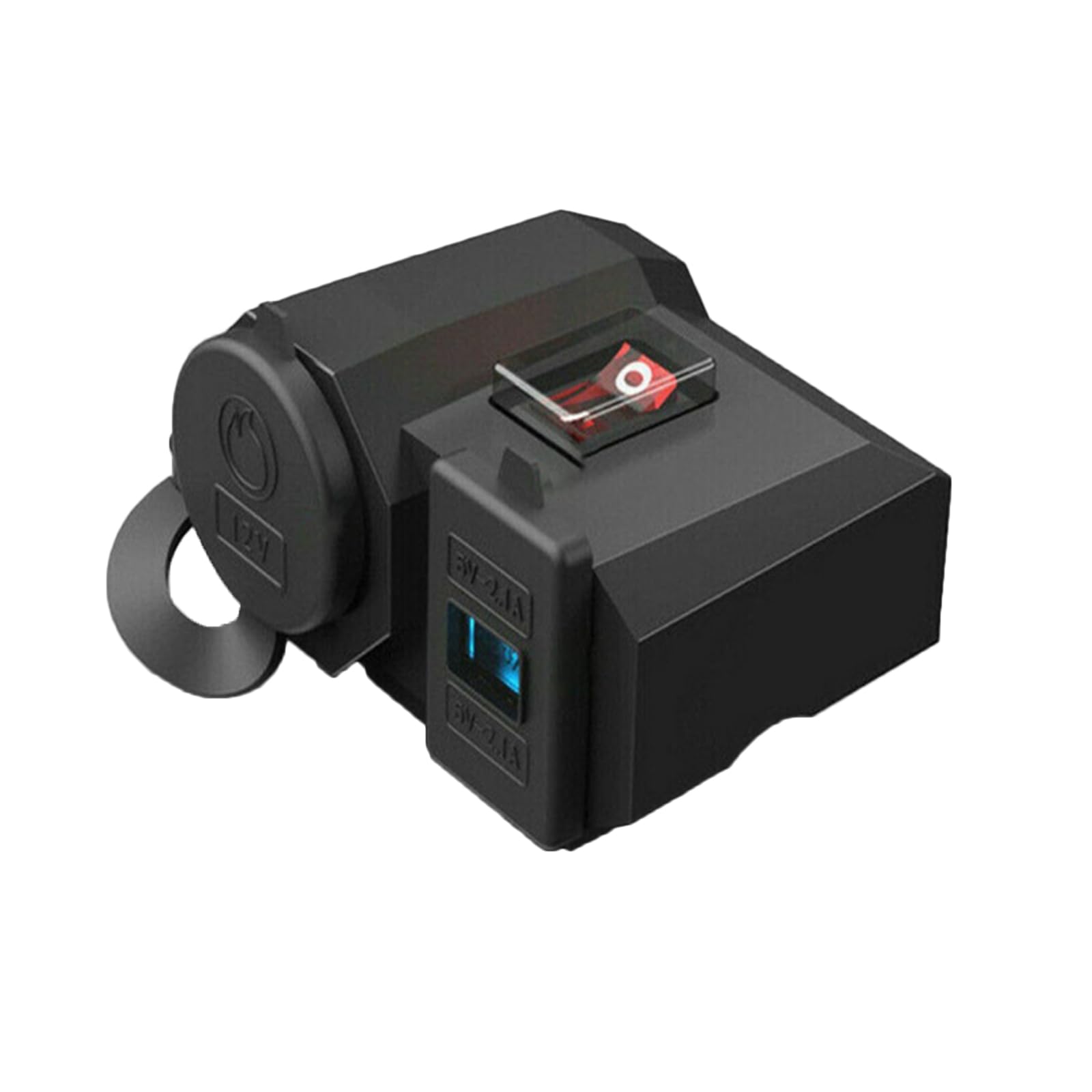 Wasserdichter Motorrad Zigarettenanzünder, 12V / 24V USB Steckdose Ladegerät Buchse, Motorrad usb Steckdose mit Zwei USB-Anschlüssen für Motorrad Wasserdicht KFZ Ladegerät Einbau (A) von TAOZHUGONG