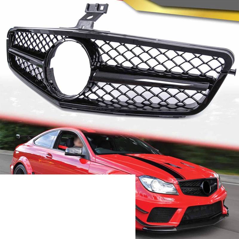 TAPIVA Auto-Frontgrill für Mercedes Benz C Class W204 S204 C204 2007 2008 2009 2010 2011 2012 2013 2014, Front-Nierengrill, Auto-Grills von TAPIVA