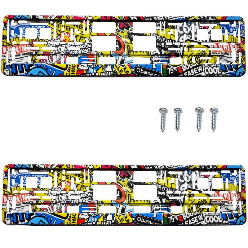 2 x Aufkleber für Nummernschilder, 2 Stück von TAPORT