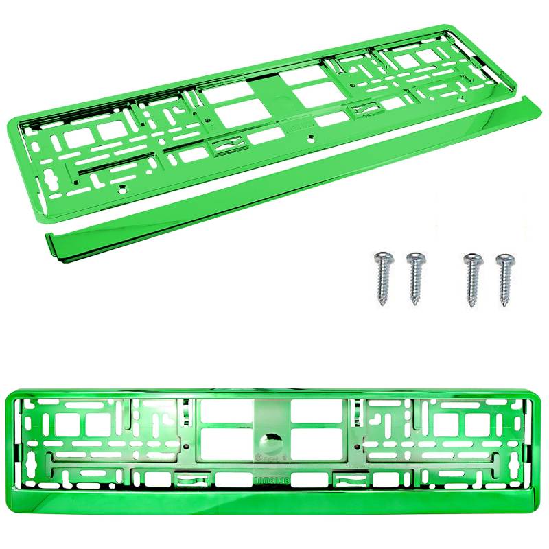 TAPORT 2 x grünes Nummernschild-Rahmen, für Nummernschilder, 2 Stück von TAPORT