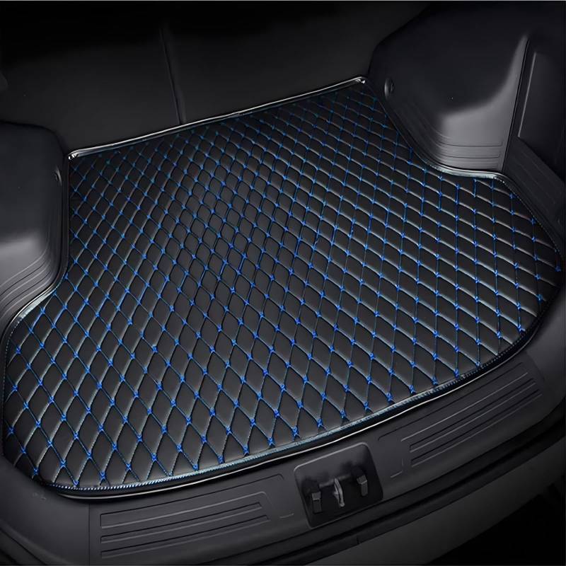 Auto Kofferraummatte für VW Tiguan Ⅱ 2016 2017 2018 2019 2020-2022, Kratzfest Kofferraumwanne Schutzmatte Innenraum ZubehöR,- Black Blue von TARCIN