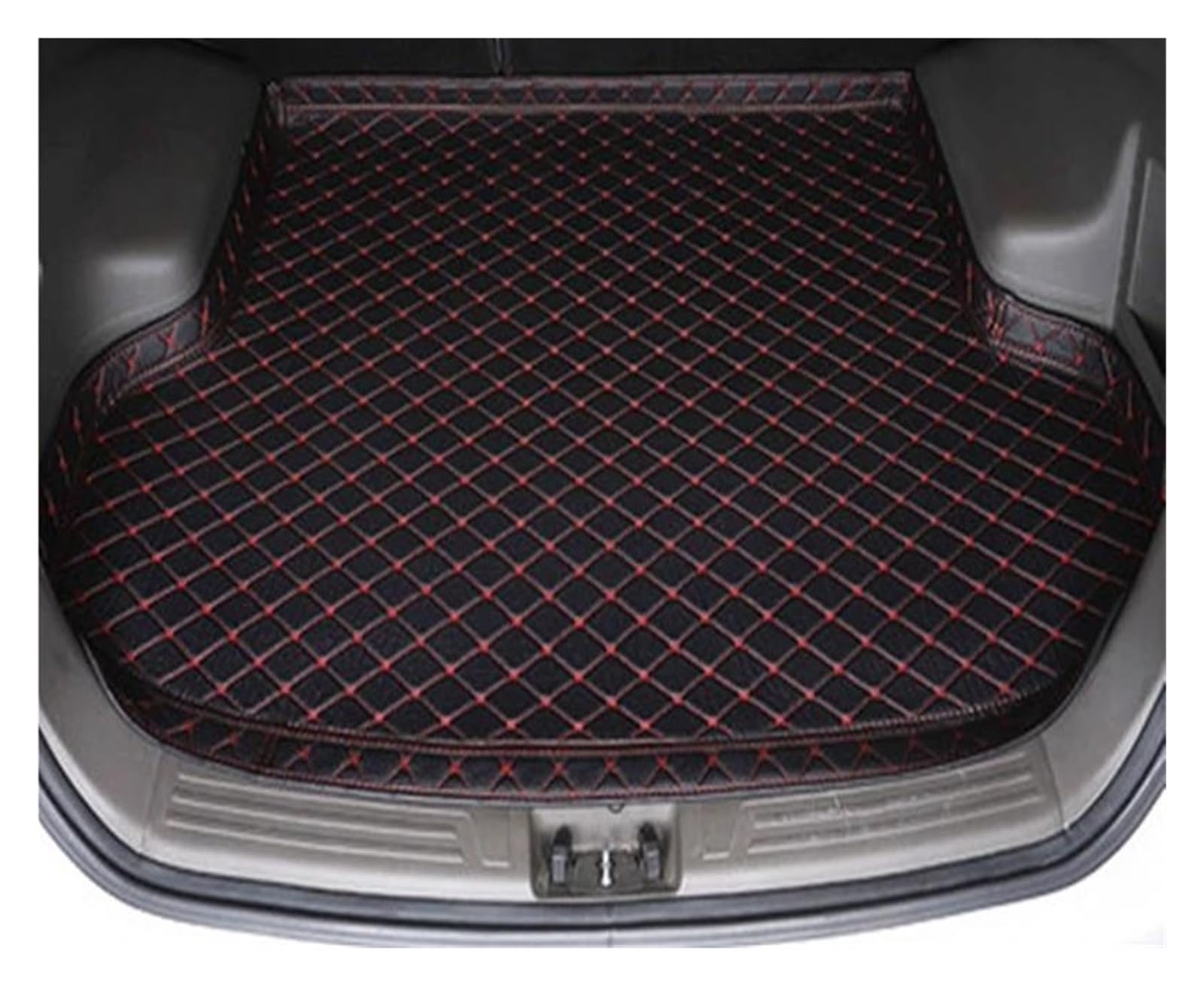 TARFIC Kofferraummatte Auto Kofferraum Matte Für ZR-V Für ZRV 2022 2023 Seite Hinten Cargo Abdeckung Teppich Liner Auto Schwanz Teile Boot Gepäck Pad Auto Kofferraumschutz (Color : Schwarz Rot) von TARFIC