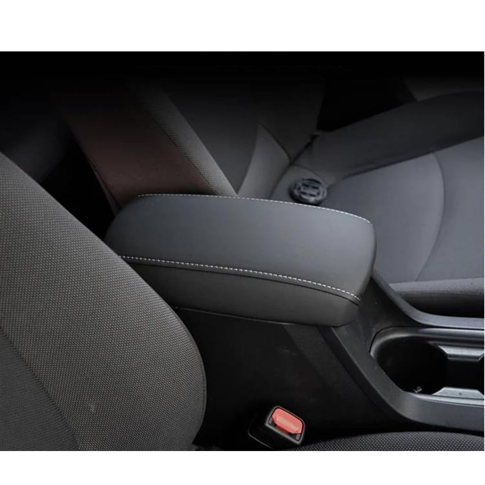 Aufbewahrungsbox Auto Interior Center Armlehne Konsole Box Für Corolla 2014 2015 2016 2017 2018 Abdeckung Mikrofaser Leder Aufkleber Trim(Wit) von TASEKI