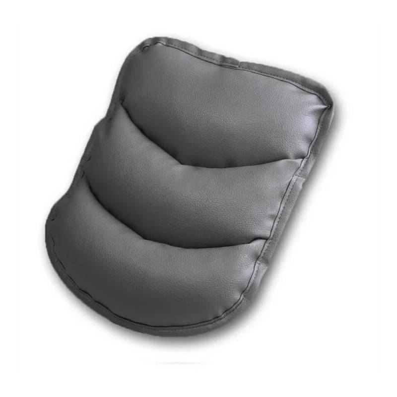 Aufbewahrungsbox Auto Mittelarmlehne Booster Pad Leder Erweiterte Ellbogenstütze Auto Multifunktionsarmlehne Box Pad Universelles Innenraum-Zubehör(Grey) von TASEKI