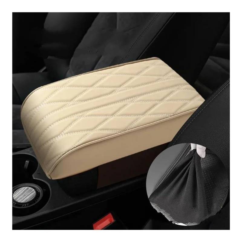 Aufbewahrungsbox PU Leder Auto Armlehne Matte Center Console Arm Rest Schutz Kissen Auto Armlehnen Storage Box Cover Pad(1 UK) von TASEKI