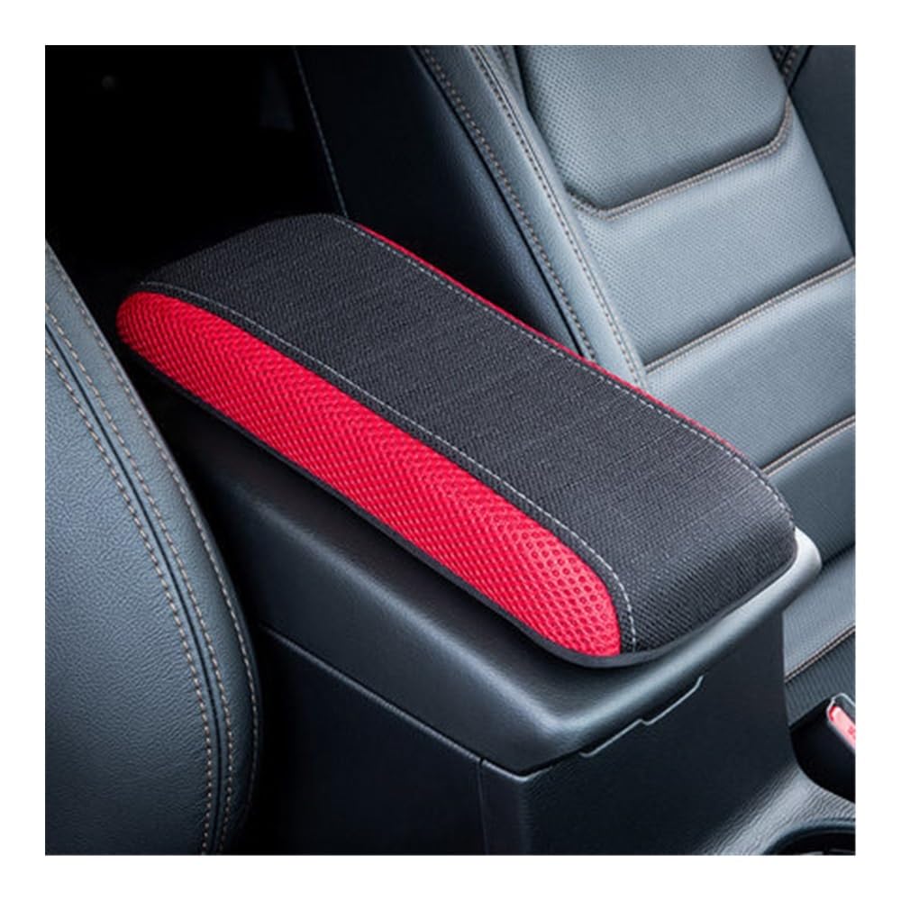 Aufbewahrungsbox Universal Linker Arm Ellbogenkissen Sommer Mesh Auto Armlehne Kissen Unterstützung Fahrer Armlehne Pad Creative Center Console(A) von TASEKI