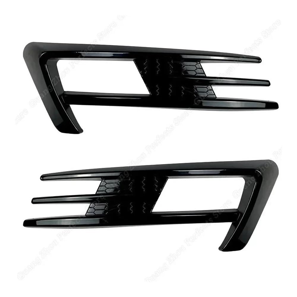 Auto-Frontgrill Schwarz/Carbon Look Kühlergrillabdeckung Zierleiste Body Kit Tuning Für Golf 7 7.5 MK 7 7.5 2013-2019 Vorderseite Stoßstange Nebelscheinwerfer Glanz(Gloss Black) von TASEKI