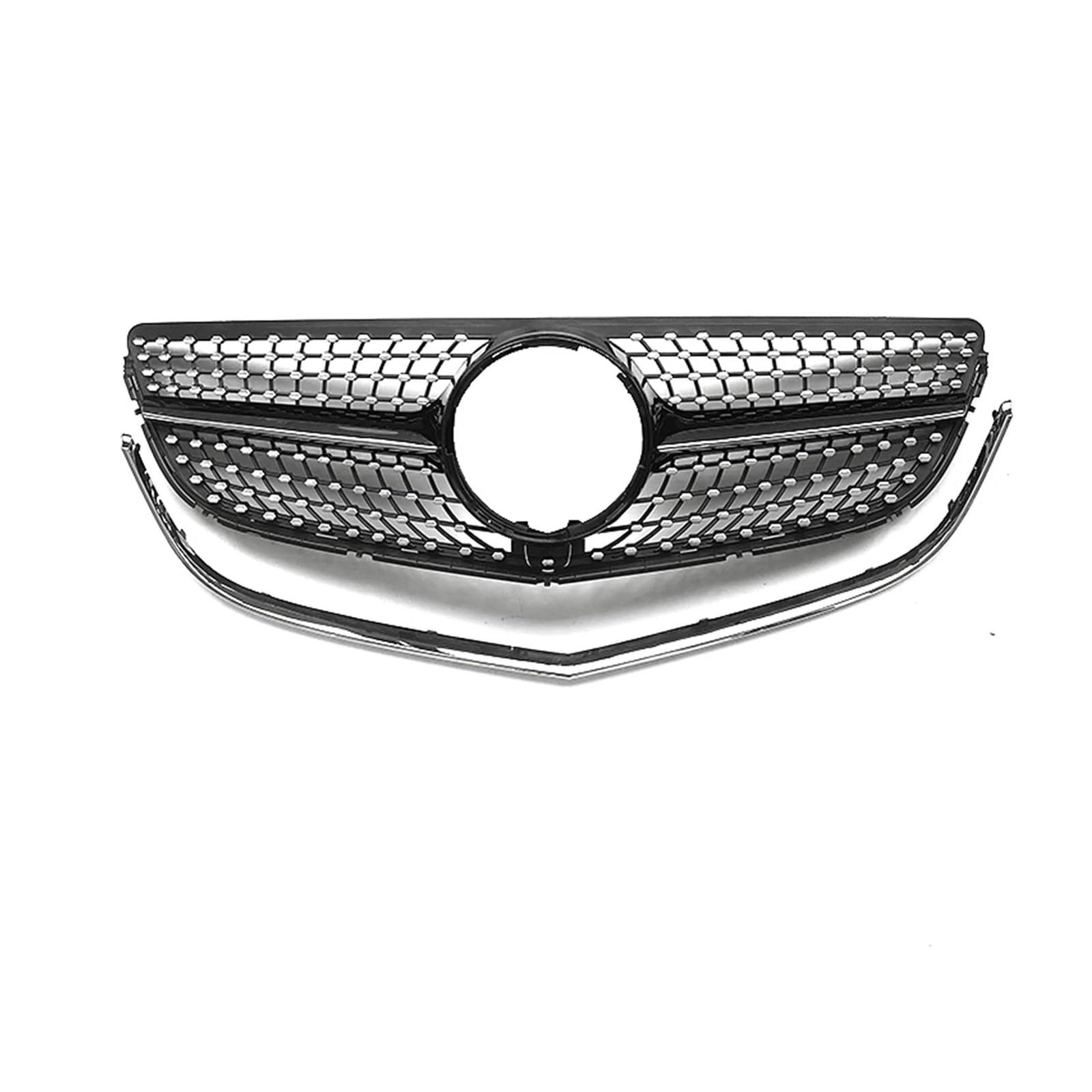 Auto Kühlergrill Für Benz Für E Klasse Coupe W207 C207 A207 2 Türer 2014-2017 E200 E250 E400 E500 Kühlergrill Grill Obere Stoßstange Haube Mesh Front Kühlergrill(Schwarz) von TASEKI