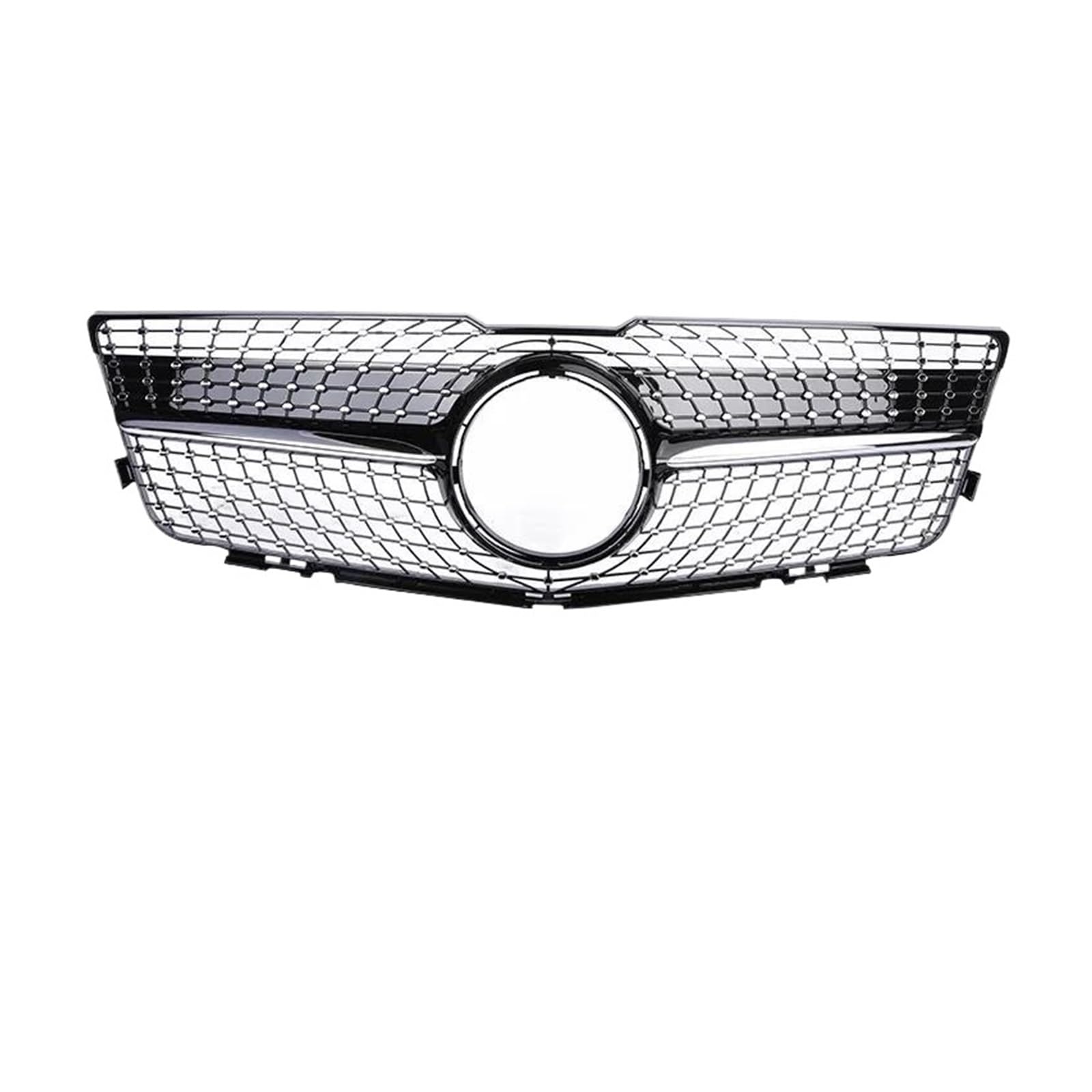 Auto Kühlergrill Für Benz Für GLK X204 2008-2015 Schwarz Silber Front Stoßstange Panamericana GT Kühlergrill Stil X204 300 350 400 Grill Diamant Front Kühlergrill(Diamond Black 08-12) von TASEKI