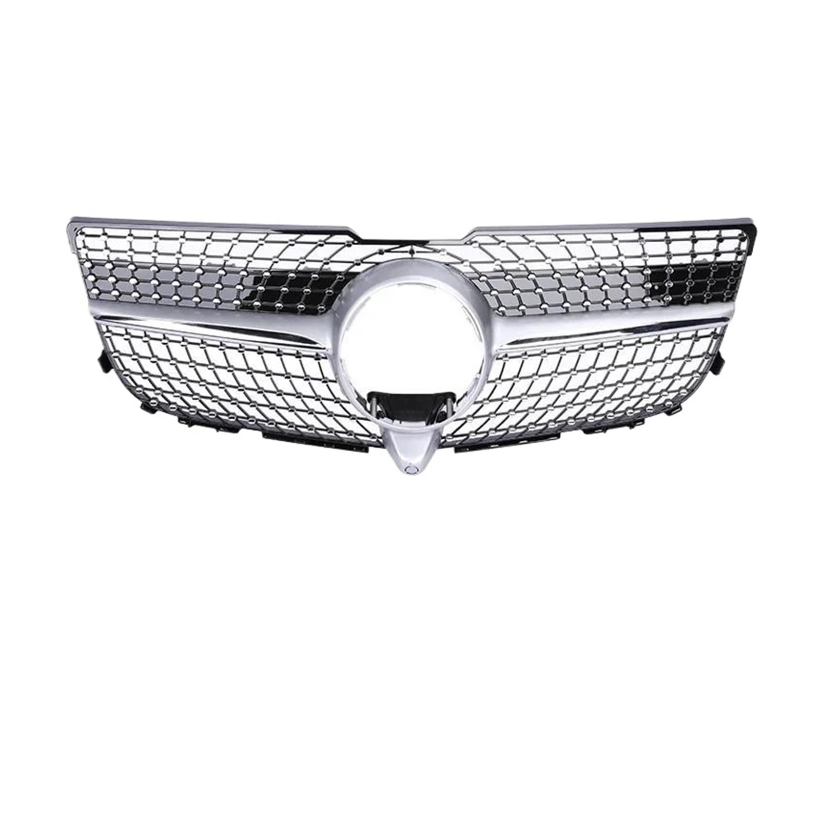 Auto Kühlergrill Für Benz Für GLK X204 2008-2015 Schwarz Silber Front Stoßstange Panamericana GT Kühlergrill Stil X204 300 350 400 Grill Diamant Front Kühlergrill(Diamond Chrome13-15) von TASEKI