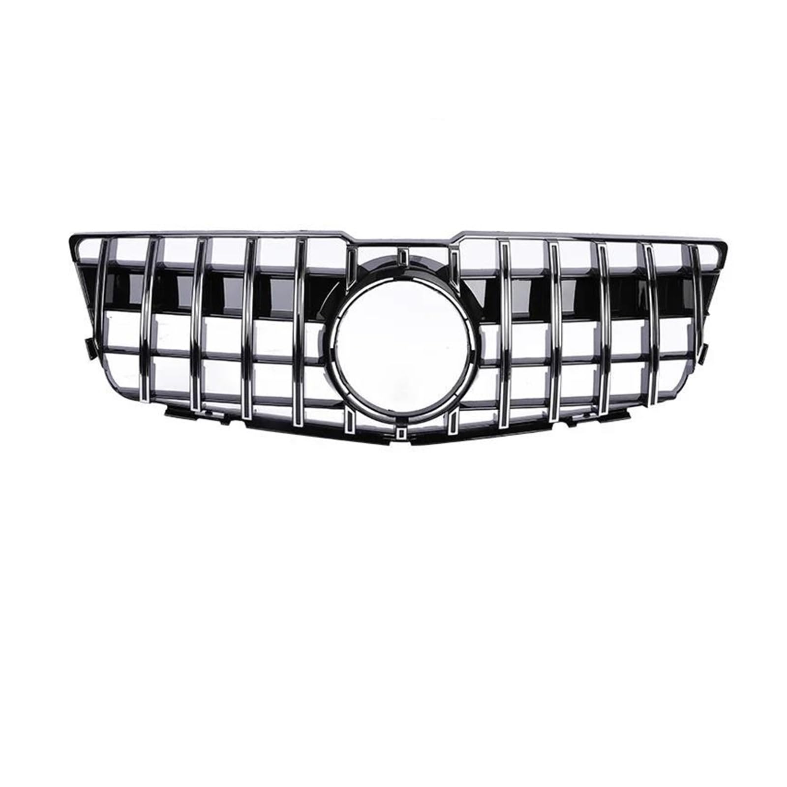 Auto Kühlergrill Für Benz Für GLK X204 2008-2015 Schwarz Silber Front Stoßstange Panamericana GT Kühlergrill Stil X204 300 350 400 Grill Diamant Front Kühlergrill(GT Chrome 08-12) von TASEKI