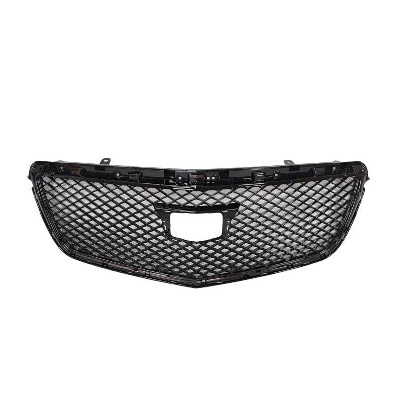 Auto Kühlergrill Für Cadillac Für ATS 2015-2019 Honeycomb Style Chrom/Schwarz Obere Stoßstange Haube Mesh Grid Front Grille Racing Grill Front Kühlergrill(Schwarz) von TASEKI