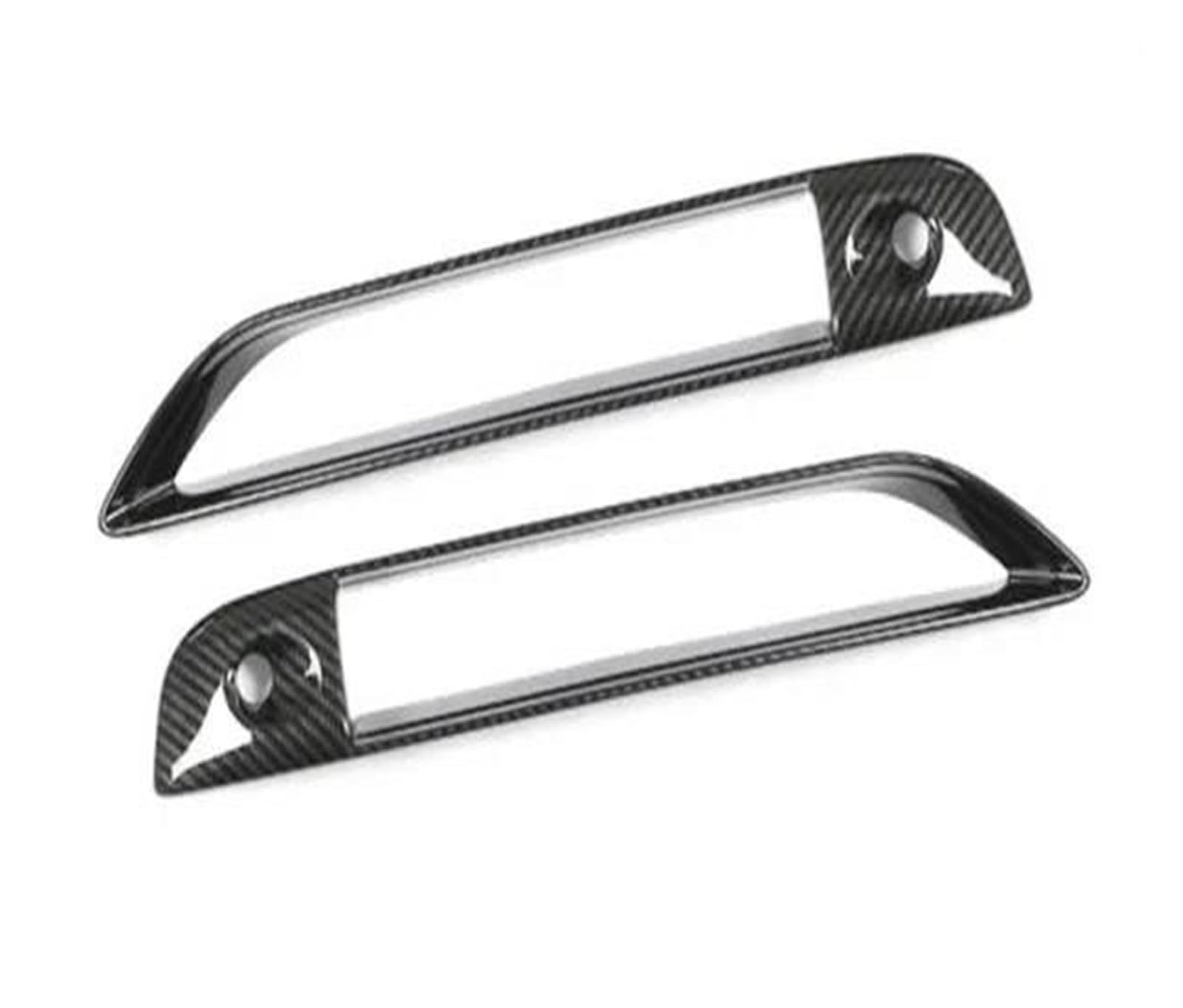 Auto Kühlergrill Für Cayenne 2018 2019 Auto Nebelscheinwerfer Abdeckung Vorne Racing Grill Vom Oberen Grille Trim Aufkleber Front Kühlergrill(2PCS Carbon Fiber P) von TASEKI