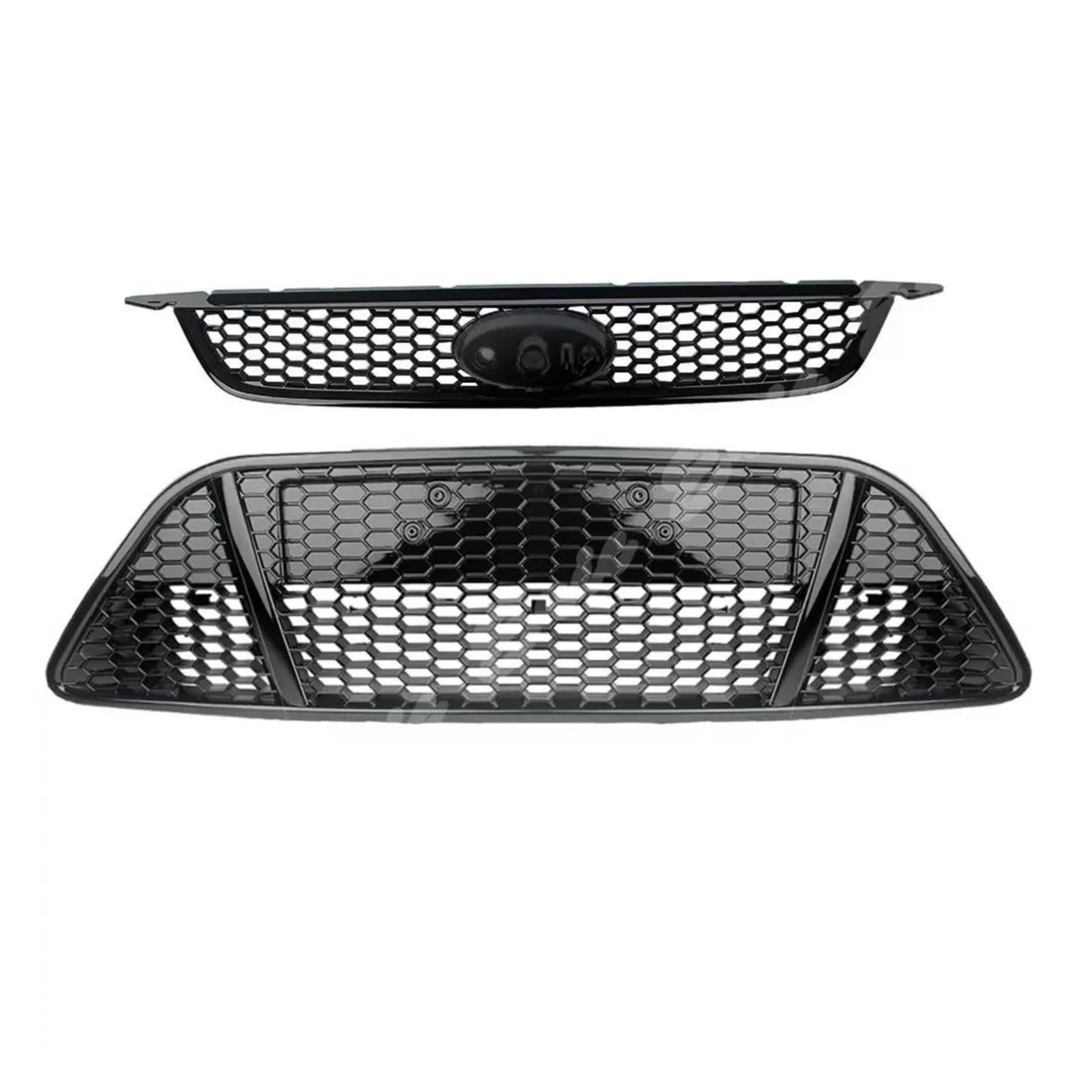 Auto Kühlergrill Für Ford Für Focus Fließheck 2009 2010 2011 2012 Oberer Unterer Kühlergrill Stoßstangengrill Wabenstruktur Front Kühlergrill(Upper Lower Grille) von TASEKI