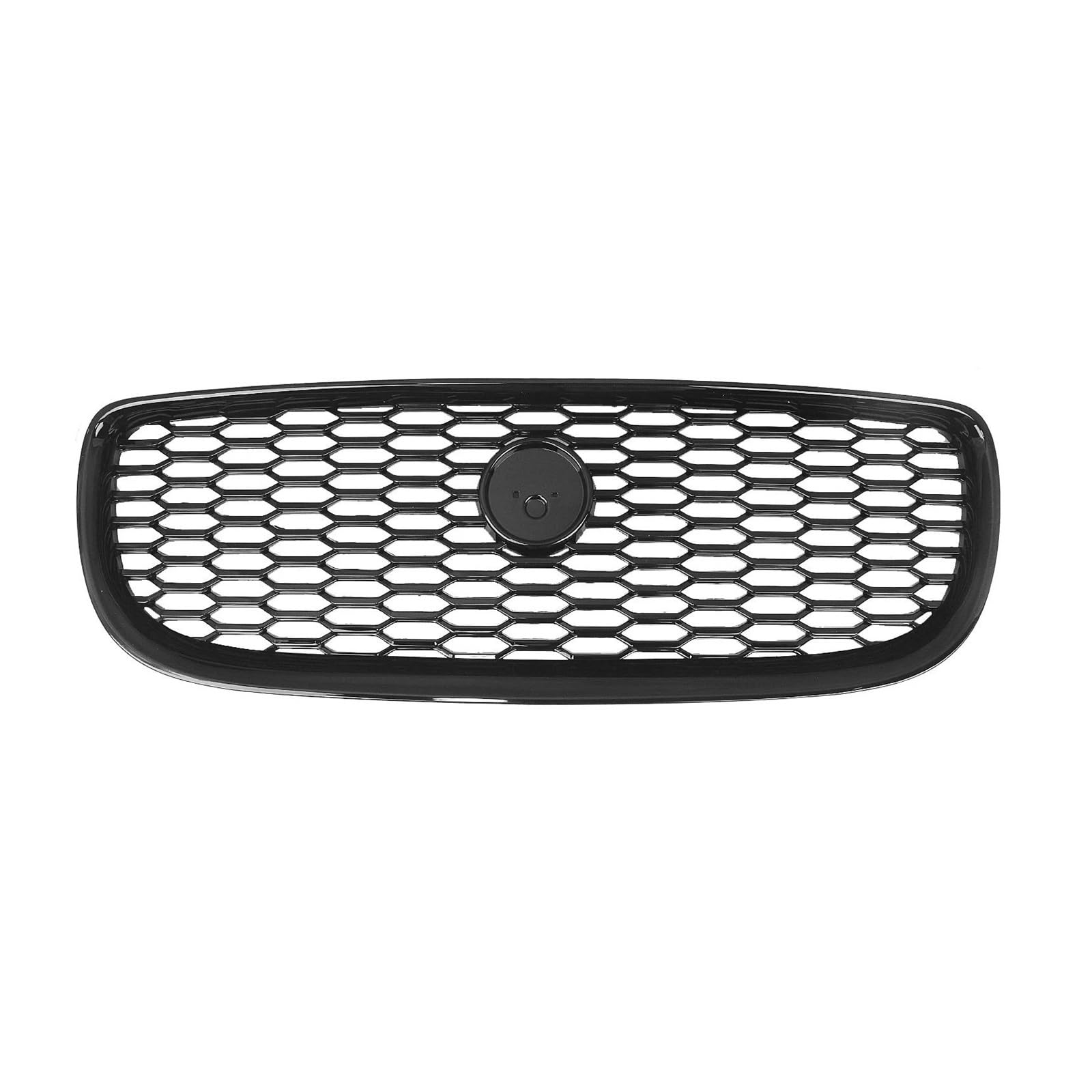 Auto Kühlergrill Für Jaguar XE 2015 2016 2017 2018 Carbon Fiber Look/Glanz/Matt Schwarz Auto Obere Stoßstange Haube Mesh Grid Front Kühlergrill Racing Grill Front Kühlergrill(Glossy Black) von TASEKI