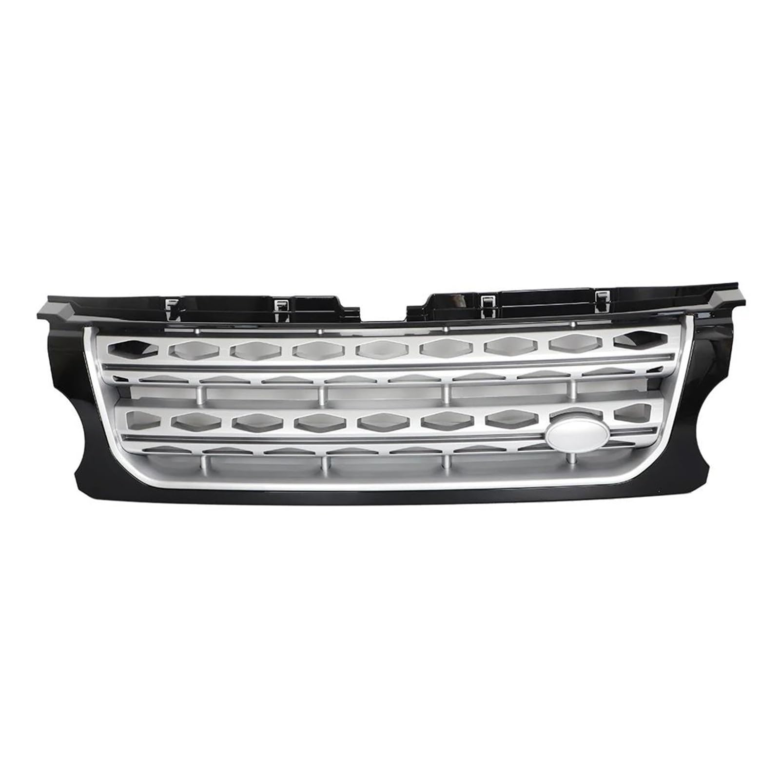 Auto Kühlergrill Für Land Für Rover Discovery 4 LR4 2014-2016 L319 Mittelfeld Oberer Renngrill Autozubehör Auto Frontstoßstange Grillgitter Schutz Front Kühlergrill(Silver Net B Frame) von TASEKI