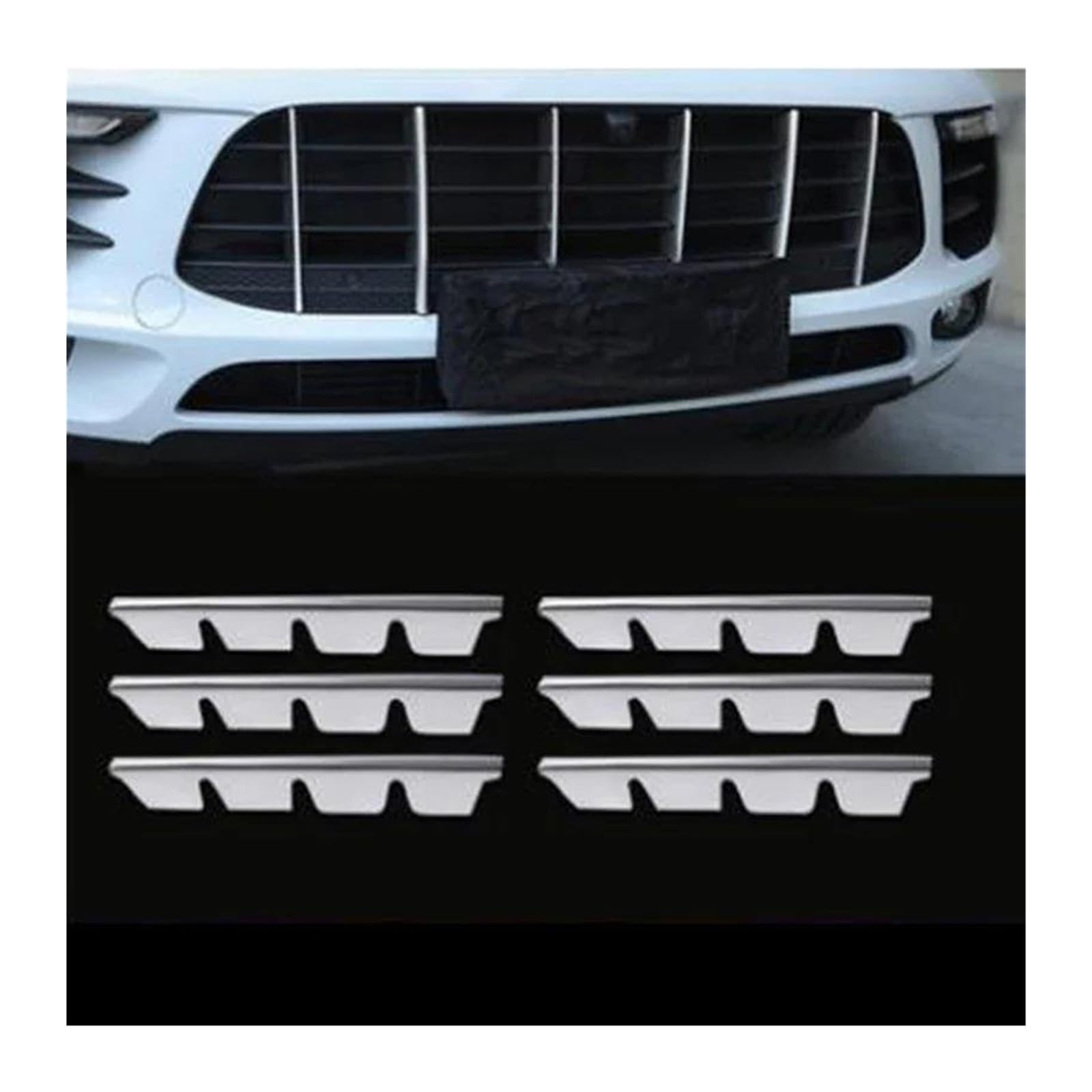 Auto Kühlergrill Für Macan 2014 2015 2016 2017 2018 Auto Front Grill Dekorative Trim Aufkleber Abdeckung Front Kühlergrill von TASEKI