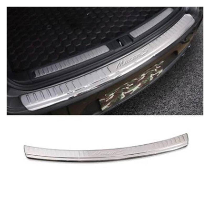 Auto Kühlergrill Für Macan 2014 2015 2016 2017 2018 Front Grill Trim Augenbraue Nebel Licht Dekorative Aufkleber Auto Körper Stamm Sill Platte Front Kühlergrill(Trunk Sill Plate) von TASEKI