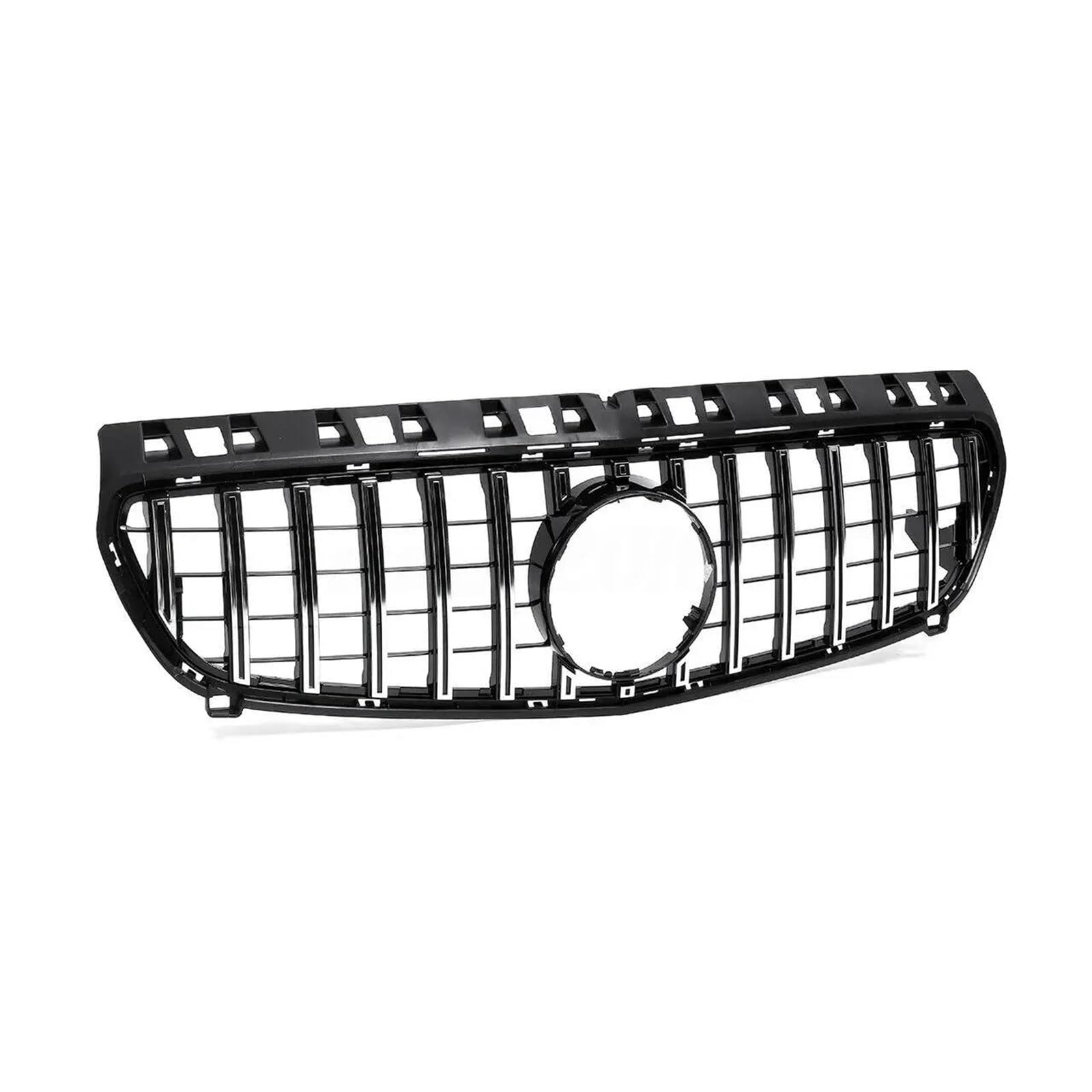 Auto Kühlergrill Kühlergrill Für Benz A-Klasse W176 2013–2015 A180 A200 A250 A45 AMG Grill GT Style Schwarz/Silber Oberes Stoßstangenhaubengitter Front Kühlergrill(Silber) von TASEKI